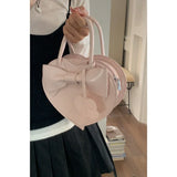 KYLETHOMASW  -  Fashion Sweet Bow Peach Heart Bag Versatile Crossbody Bags Korean Handbag for Women