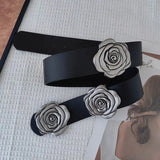 KYLETHOMASW  -    Rose Wide Belt for Women Decorative Belt Paired with Skirt Versatile Suit Coat Wide Waist Belts Premium Fashion Accessories