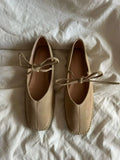 KYLETHOMASW  -  New Fashion Square Toe Mary Janes Ladies Flats Slip On Shoes Outdoor Female Butterfly-Knot Footwear Lolita Women Flats Shoes