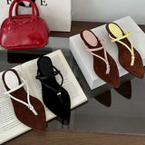 KYLETHOMASW  -  Spring Summer Female Flip flops Women Heeled Slippers Sandals Pumps Fashion Pointed Toe Ladies Low Heel Slides Slippers Shoes