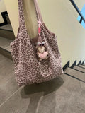 KYLETHOMASW  -  Leopard Print Bag Shoulder Bags Double Sided Tote Bolsos mujer Large Capaci Bolsa Commuter Bolso Korean Style New Sac Femme