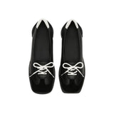 KYLETHOMASW  -  Shallow Sport Ballet Shoes Women Square Toe Round Flat Bottom Cross Tied Mixed Colors Mary Jane Shoes New Fashion Slip on Shoes