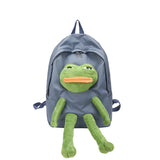 Kylethomasw Three-dimensional Frog Doll Backpacks Women Oxford Bagpack Male Rucksack Shoulder Bag For Teenage Girl School Bag Mochila Bolsa