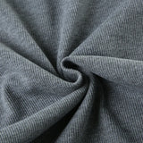 KYLETHOMASW  -  Fashionable dark chain print contrasting round neck long sleeved simple grey slim fit slimming front shoulder top