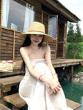 KYLETHOMASW  -  Chic Beach Vacation Long Dress Shiny Sequin Tulle Floor-Length Off-Shoulder Women's Dress Summer High-End Sensation Gown