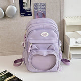 KYLETHOMASW  -  Japanese Ins Kawaii Cat Girls Students Backpacks Women Preppy Y2k Aesthetic Schoolbags High-capacity Travel Transparent Ita Bags