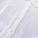 KYLETHOMASW  -  Women Shirts Pure Cotton White Blouse For Women 2025 Early Spring New Court Lantern Sleeves  Casual Doll Collar Shirt