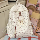 KYLETHOMASW  -  Star Print Mochila Large Capaci Backpack School Student Bag Fashion Backpacks Y2k Mochilas Mujer College Style Bolsas Feminina