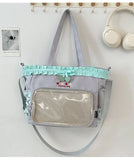 KYLETHOMASW  -  Ruched Lace Bow Ita Mochila Fashion Ins Large Capacity Mochilas Mujer School Bag Star Letter Embroidery Backpack Backpacks