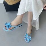 KYLETHOMASW  -  Pink Fashion Flower Ladies Flats Slippers New Summer Beach Round Toe Female Flip flops Women Flats Slippers Slides Sandals Shoes