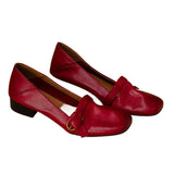 KYLETHOMASW  -  Square Toe Loafers Shoes Woman Soft Leather Retro Sandals Shallow Summer Trend Soft Sole Shoes Comfort Zapatillas De Mujer