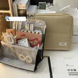 KYLETHOMASW  -  Pen Bag Vertical Makeup Bag Pencil Case Partitioned Skincare Storage Bag Multifunctional Makeup Brush Storage Cosmetic Bag
