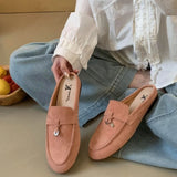 KYLETHOMASW  -  Summer New Style Slippers 2025 Fashion Elegant Versatile Trend Soft Soled Women Slippers Cow Leather Mules Slippers Lady Sandals