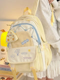 KYLETHOMASW  -  High-value Female High School Student Schoolbag Macaroon Contrast Color Cute All-match Backpacks Large-capacity College Backpack