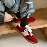 KYLETHOMASW  -  Women's Genuine Leather Outdoor Walking Shoes Casual  Fashionable Sports Platform Shoes For Women White Flat Shoes For Women