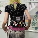 KYLETHOMASW  -  Y2k Aesthetic Lolita Mini Schoolbags Streetwear Sweet Kawaii Bags for Women All Match Patchwork Lace Backpacks Japanese Fashion