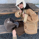 KYLETHOMASW  -  High-capacity Kawaii Grunge Underarm Bag All Match Lamb Wool Y2k Aesthetic Shoulder Handbags Fashion Streetwear Top-Handle Bags