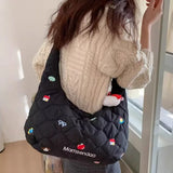 KYLETHOMASW  -  Cartoon Embroidered Saddle Bags for Woman Casual Commuter Sac Femme Shoulder Crossbady Bag Bolsos mujer Casual Bolsas Bolsa