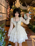 KYLETHOMASW  -  Princess Style Cake Dresses Spring Autumn Style Waist Thin Sweet Hottie Long Sleeve College Style Dress Vestido