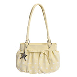 KYLETHOMASW  -  Women's Small Polka Dot Ruched Bow Shoulder Bag Sweet Retro Aesthetic Daily Dating Shopping Underarm Bag New Trend Handbags