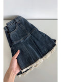 Kylethomasw  Women's Blue Denim A-Line Pleated Mini Skirt Fashion Korean Skirt Vintage Harajuku Y2k Girl Kawaii Jean Skirt Streetwear Summer