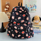 KYLETHOMASW  -  Cute Cartoon Apple Print Mochilas Mujer High Capacity Mochila Japan Bag Student Bolsas Original Backpack Zip Bags for Woman