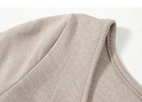 KYLETHOMASW  -  Autumn Winter French Casual Long Sleeve Women Solid Split Package Hip Dress Elegant chic Slim V-neck Ladies Skinny Bodycon Dress