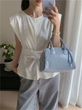KYLETHOMASW  -  Work Wear Blouses Chic Women Solid Minimalist Summer Casual Sleeveless Daily Fashion New 2024 Elegant Office Lady