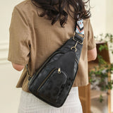 KYLETHOMASW  -  Retro PU Leather Satchel Bag Women's Solid Color Shoulder Bag Multi Pocket Casual Chest Bag Ladies All-Match Crossbody Bags