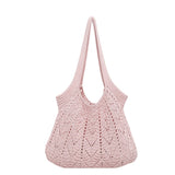 KYLETHOMASW  -  Women's Knitted Hollow Tote Bag Fresh Casual Aesthetic Daily Travel Shoulder Hobo Bag New Soft Fashion Simple Handbags