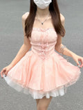 KYLETHOMASW  -  Summer France New Gentle Minimal Elegant A-line Dress Women Vintage Sweet Fashion Cute Princess Temperament Dresses Female
