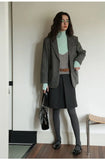 KYLETHOMASW  -  French Style Ruched Vintage Literary Skirt Pleated High Waist All-match Mujer Faldas Slim A-line Preppy Style Casual Solid Falda