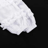 KYLETHOMASW  -  Women Shirts Pure Cotton White Blouse For Women 2025 Early Spring New Court Lantern Sleeves  Casual Doll Collar Shirt