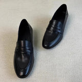 KYLETHOMASW  -  Fashionable Versatile Women's Pumps 2025 Spring Autumn Retro Casual Loafers Men's Round Toe Office Work Shoes Zapatillas