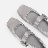 KYLETHOMASW  -  Designer Silk Embroidery Ballerinas Woman Pig Toe Flats Shoes Ladies Belt Buckle Silky Mary Janes Wedding Brides Ballets Loafers