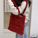 KYLETHOMASW  -  Streetwear Fluffy Y2k Aesthetic Women's Handbags Sweet Kawaii Pocket Shoulder Bags Fashion All Match Shopping Underarm Bag