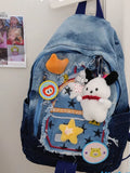 KYLETHOMASW  -  Retro Cowboy Color Matching Backpack Female Japanese Sweet Lovely Girl Y2k All-match Bag College Student Small Backpack