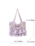 KYLETHOMASW  -  Sweet Ruffled Shoulder Armpit Bag 2025 Spring and Summer New Large Capacity Student Class Bag Fashionable Tote Bag