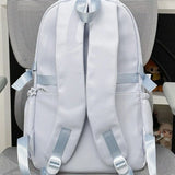 KYLETHOMASW  -  Japanese Women Student Ins Cute Backpack High-capacity Kawaii Sweet Embroidery Schoolbags Y2k Aesthetic Contrast Color Backpacks