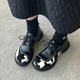 KYLETHOMASW  -  Women's Soft Sole British Style Flats Fashion Casual Loafers Comfortable Rubber Bottom Non-slip Shoes