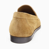 KYLETHOMASW  -  Autumn Retro Khaki Round Toe Sewing Design Flats Women Cozy Faux Suede Brand Loafers Elegant Commuting 42 Large Size Office Shoe