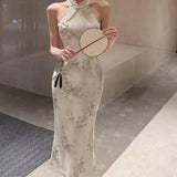 KYLETHOMASW  -  New Chinese Dress for Women in Super Hot New Style of Celebrity Slim Fit Beautiful Temperament Improved Cheongsam Hip Skirt