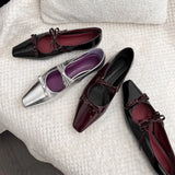KYLETHOMASW  -  Woman Shoes Vintage Punk Style Versatile Square Head Thick Heel Mary Jane Shoes Women's Bow Women's Shoes Red Mary Janes