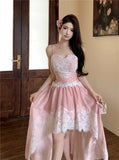 KYLETHOMASW  -  Sweet Princess Party Dress for Women Elegant Spaghetti Strap Princess Birthday Prom Vestidos Summer Slim Waist Female Robe New