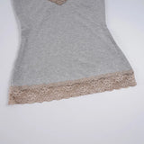 KYLETHOMASW  -  Spring/autumn Sweet Slim Lace Patchwork Basic All Match Slight Strech Knitted Camis
