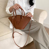 KYLETHOMASW  -  Luxury Designer Shoulder Bag Large Capacity Fashion Handbag Trapezoid Top Handle Bag Fan-Shaped Bucket Bag for Women