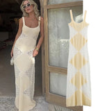 KYLETHOMASW  -  Fashionable Elegant Dress Women Geometric Color Blocked Sleeveless Dress French Minimalist Summer Tank Vestidos