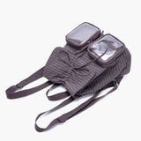 KYLETHOMASW  -  Transparent Y2k Aesthetic Drawstring Backpack Vintage Plaid Pleated Bow Schoolbags Casual Simple Backpacks for Women Students