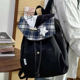 KYLETHOMASW  -  Star Plaid Spliced Mochila Students Bag Original Outdoor Mochilas Mujer College Style Bolsas Bags for Woman Y2k Backpack