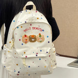 KYLETHOMASW  -  Sweet Star Cartoon Bear Luxury Design Backpack Y2k Aesthetic Fashion Women Schoolbags Casual Kawaii Girls Backpacks for Students